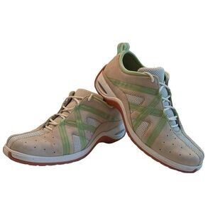 Cole Haan Nike Air D16126 Nubuck Tan & Lime Green Sneakers  Vintage Size…